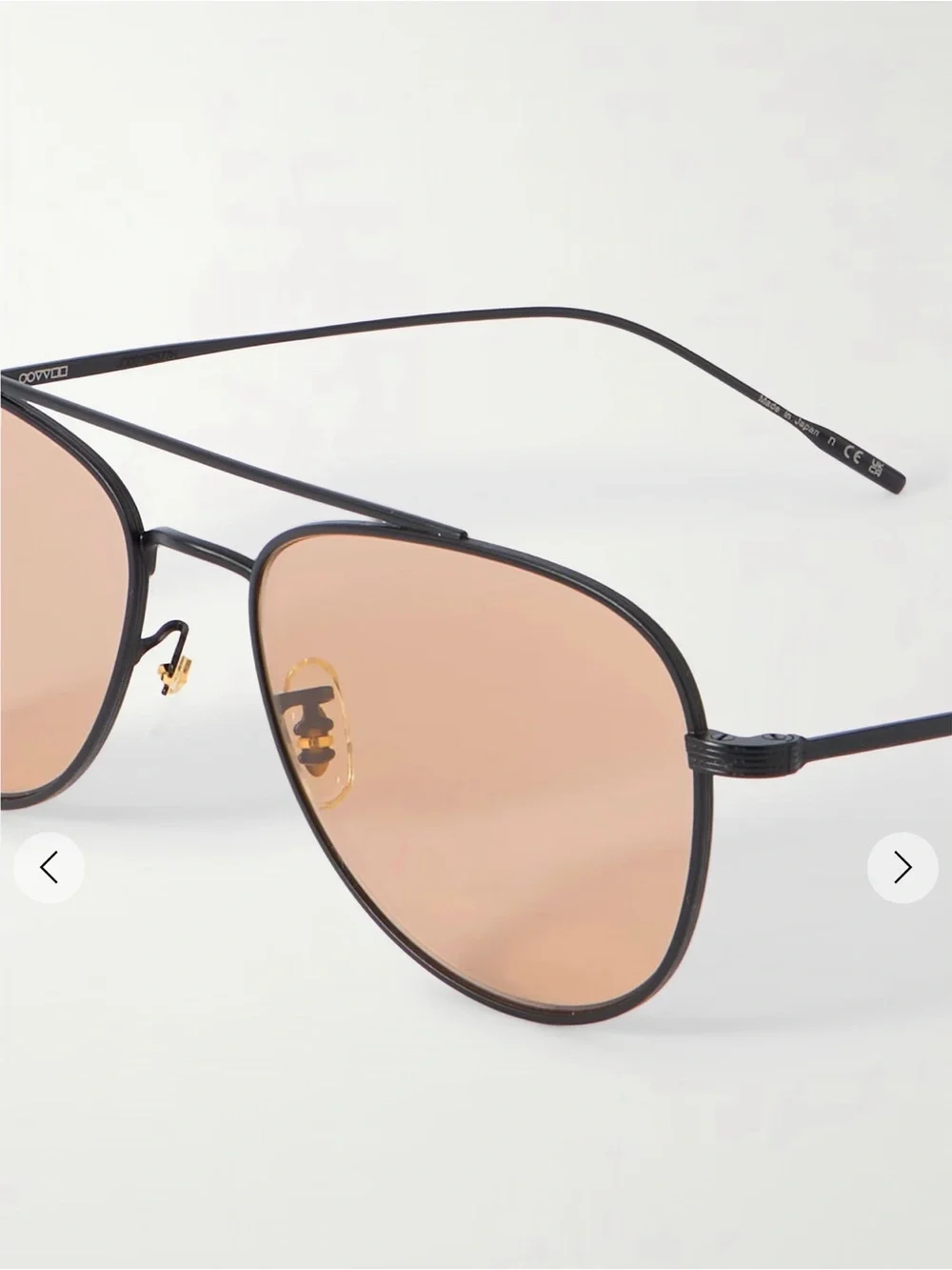 Oliver peoples metal Aviator Sunglasses with Amber Lenses - Women Accessories